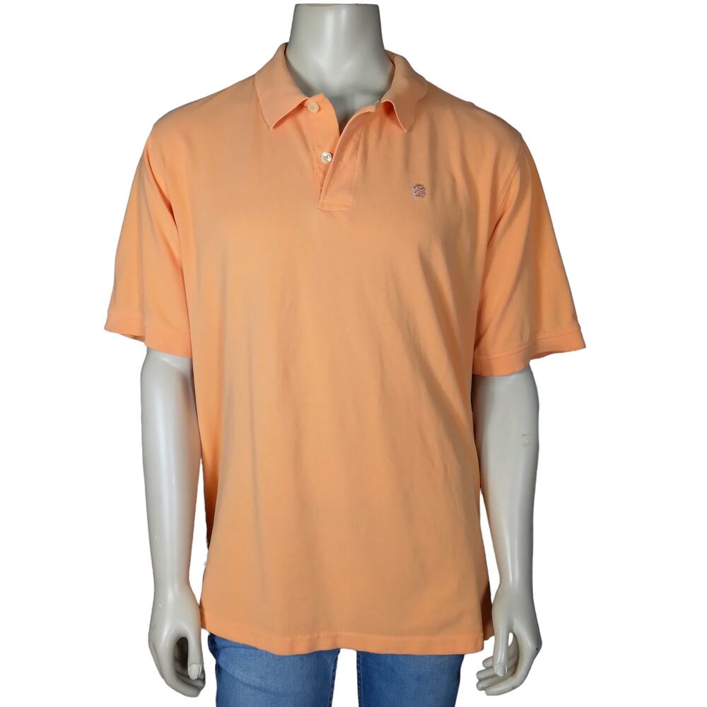 Izod Heritage Polo Shirt Size XXL Light Orange Short Sleeve